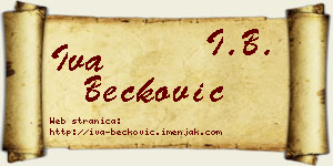 Iva Bećković vizit kartica